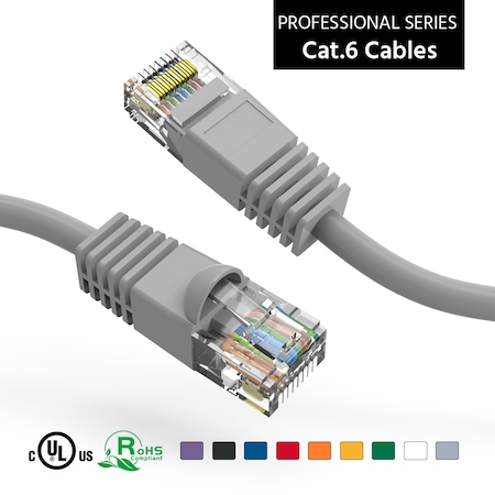 BESTLINK NETWARE CAT6 UTP Ethernet Network Booted Cable- 175Ft- Gray 100791GY